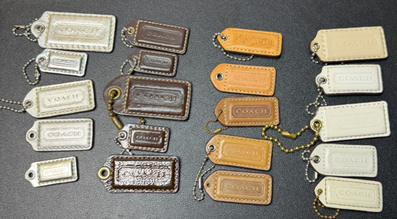 Coach Hangtags Lot of 20 (5 Silver,5Brown, 5 Tan, 5 White (lot 2137)