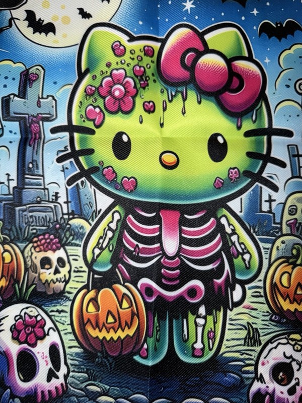 Hello Kitty Halloween Graveyard Cat Tote 13.19in X 14.96in gallery