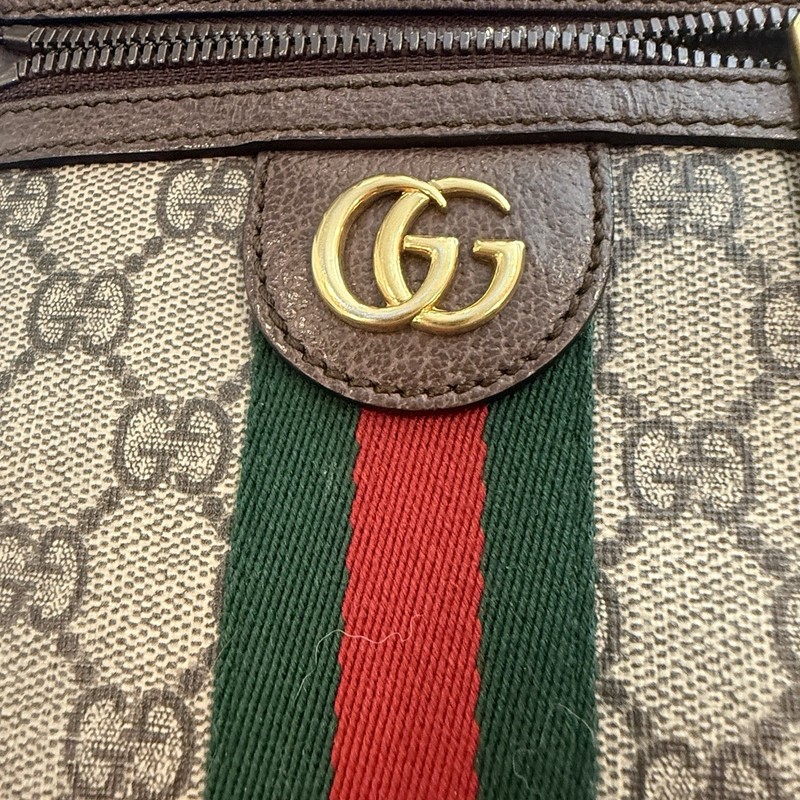 Gucci GG Pattern Web Stripe Crossbody Bag Zip Closure Adjustable Strap gallery