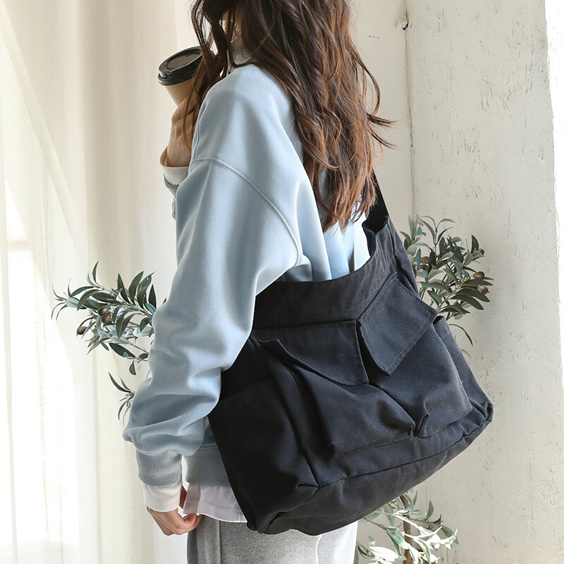 College Girls Women Canvas Handbag Crossbody Satchels Messenger Bag Shoulder Bag