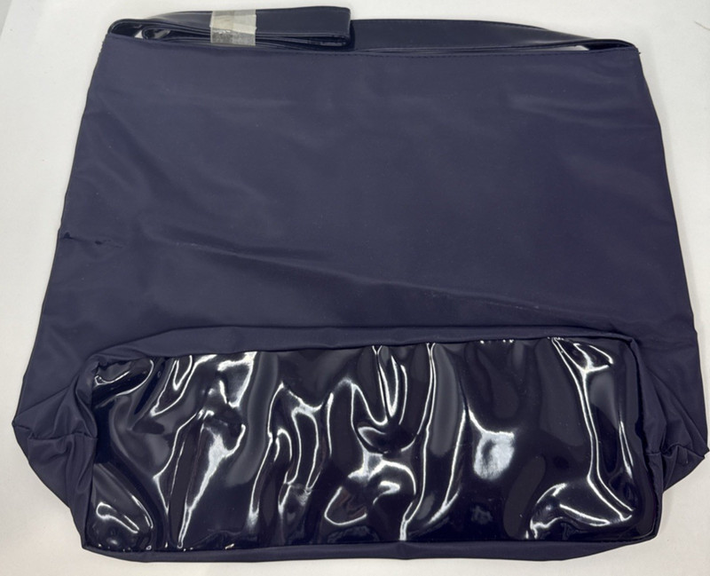 Navy Blue Vinyl Tote Bag Large Travel Storage Bag Durable gallery