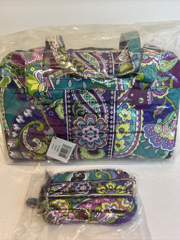 Vera Bradley Heather Caroline Satchel Purse NWT & Tech Case Wristlet NIP **RARE