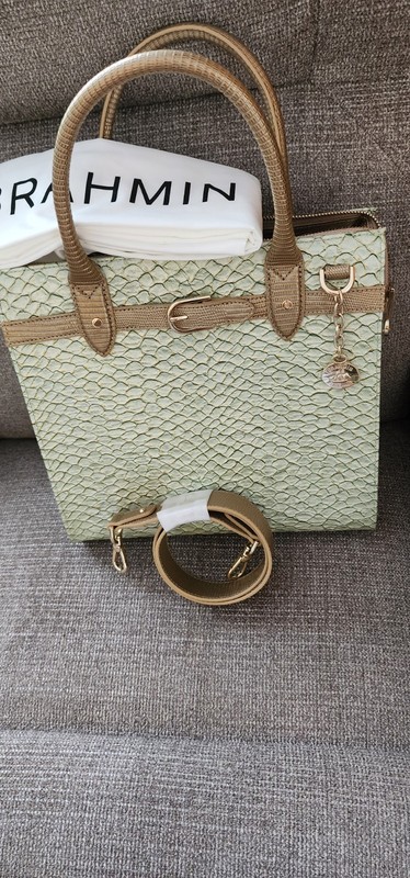 Brahmin Caroline Snake Embossed Satchel