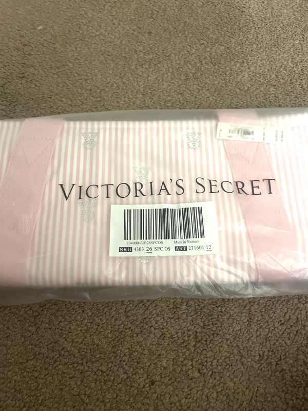 Victoria’s Secret Pink & White Striped Women’s Tote Bag, Brand New and Sealed