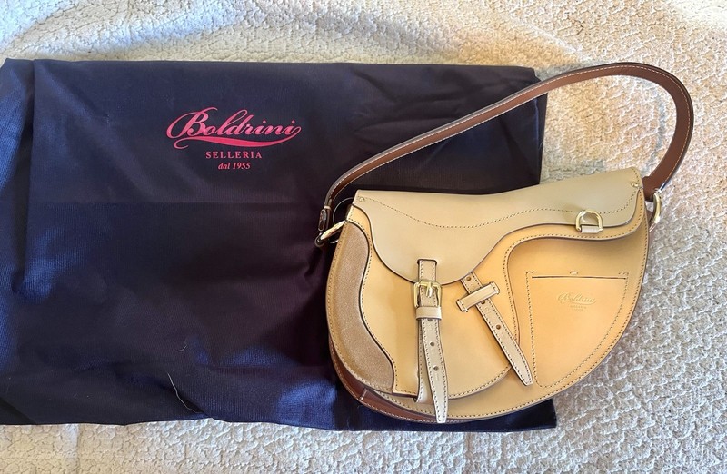 Boldrini Selleria Art. 7320 Italian Leather Saddle Bag NWT Made In Italy