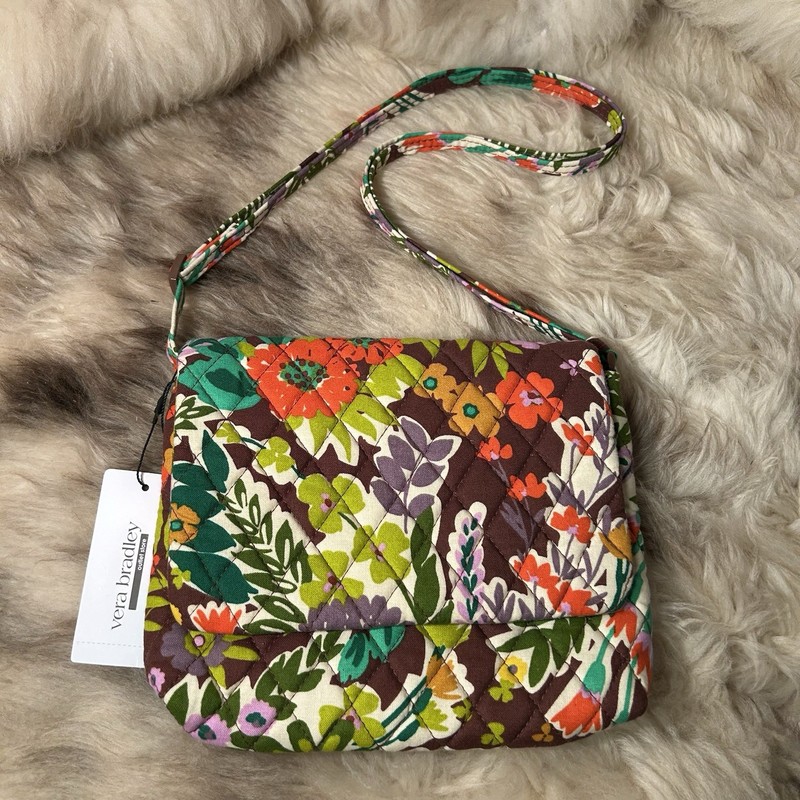 NWT Vera Bradley Small Flap Hipster Crossbody - Evening Garden Print