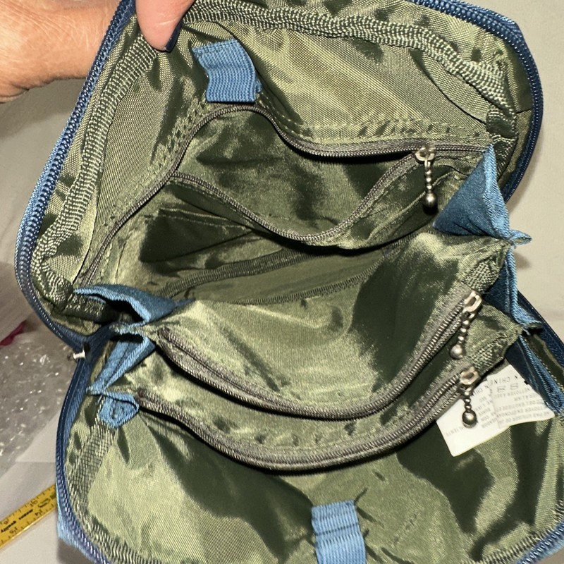 Baggallini Blue Cross body Messenger Bag Purse Crossbody Travel Nylon @9in x 8in gallery