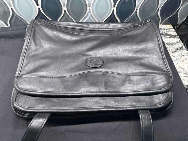 Vintage Tandem Bags of California Travel Bag Black Faux Leather Carry-On