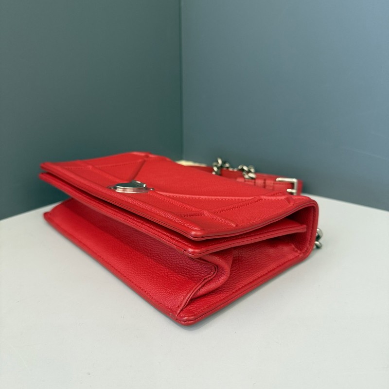 Dior Maxi Cannage Small Diorama Red Grained Calfskin (qy040126f5) gallery
