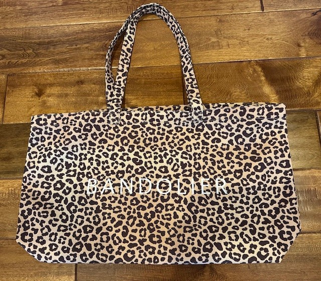 Bandolier Leopard Polyester Tote Bag – 21″ W x 12″ H x 5″ D – New!