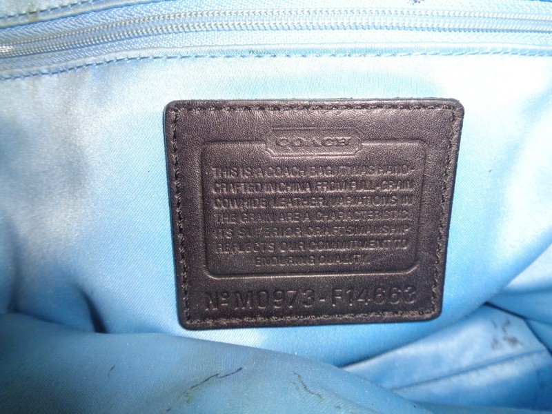 Coach Black Patent Leather Shoulder Bag MO973-F14663, 10-1/2" x 4" x 10" tall gallery