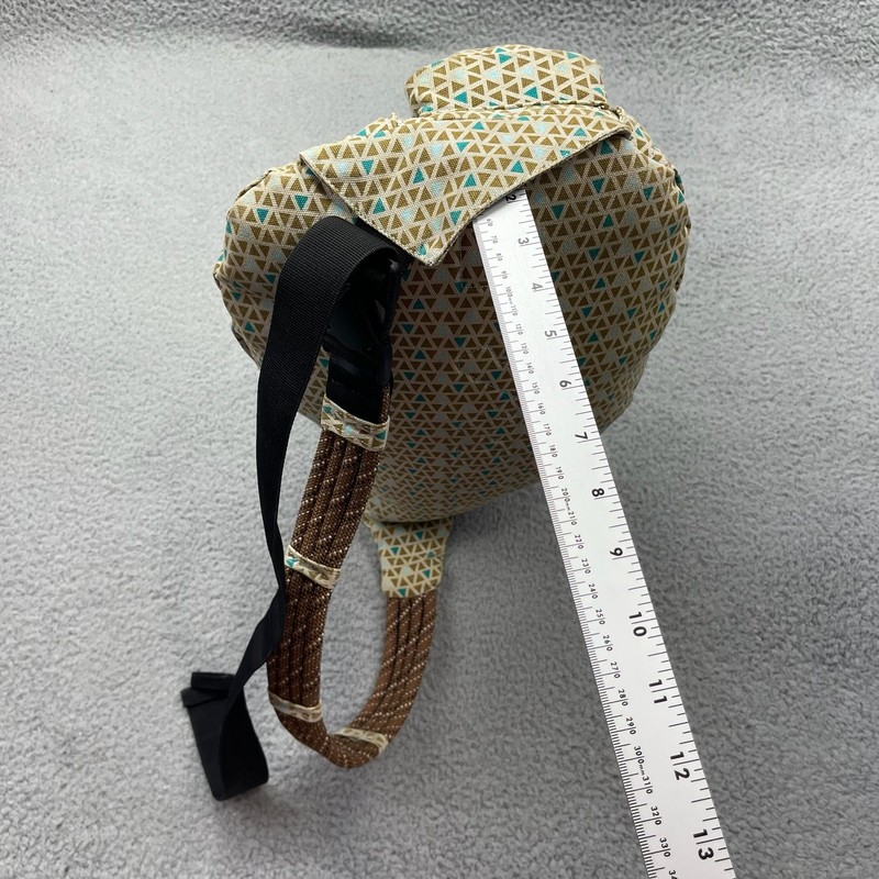 KAVU Rope Bag 6-27-56 Unisex Crossbody Tan Blue Geometric Canvas Sling Backpack gallery