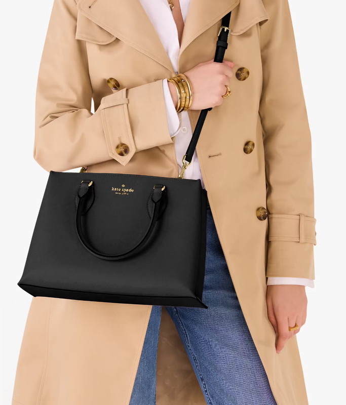 NWB Kate Spade Rae Black Saffiano Satchel KK310 Purse $399 Retail Gift Bag
