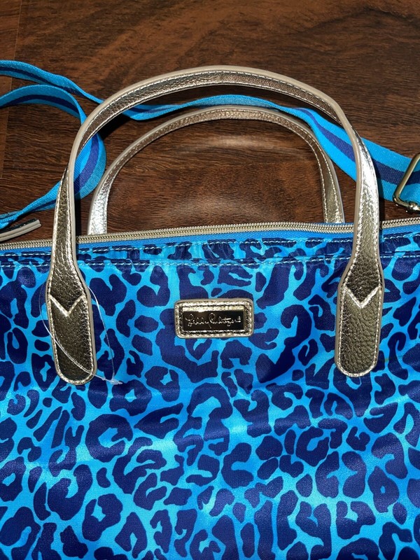 Lilly Pulitzer MY FAVORITE SPOT EVITA TOTE BAG Oyster Bay Navy Crossbody NEW gallery