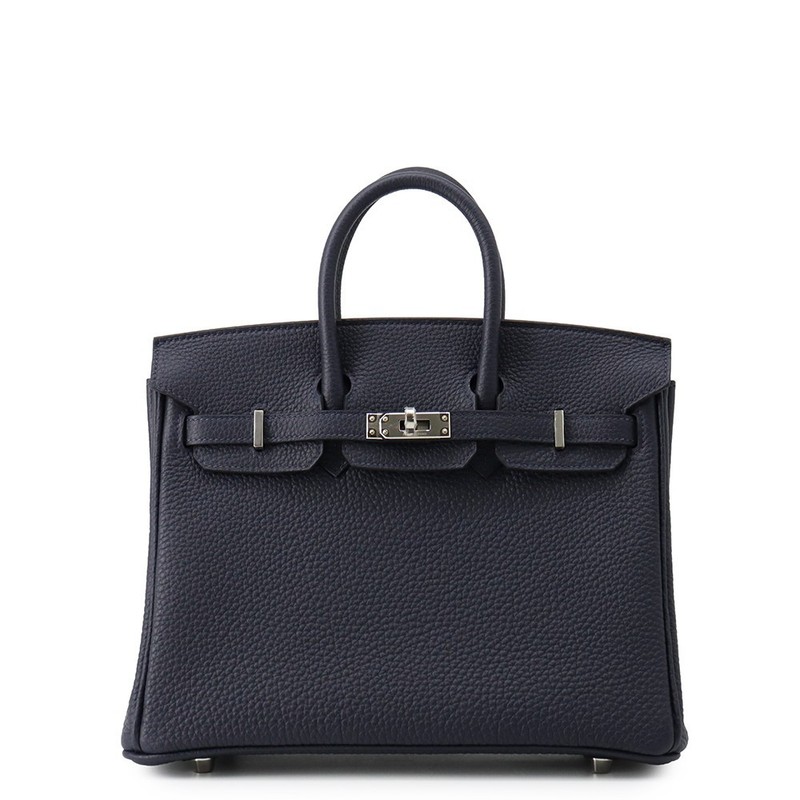 HERMES Birkin Size 25 Togo Leather Blue Nuit