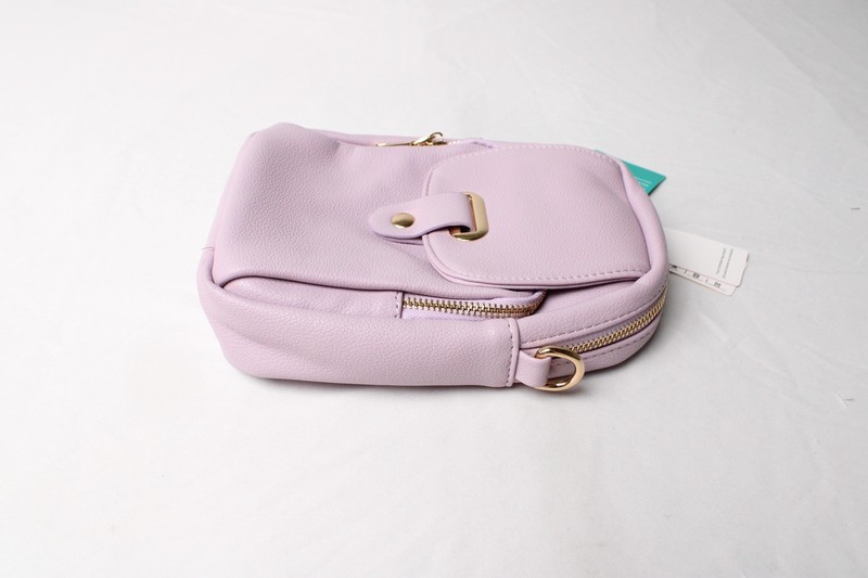 UHIW Women's Small Multi Zip Closure Crossbody Bag CA4 Purple One Size gallery