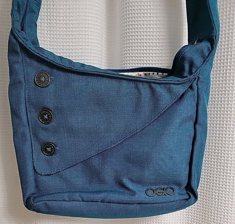 OGIO Purse Brooklyn Messenger Bag Padded For Tablets, Crossbody Peacock Blue O
