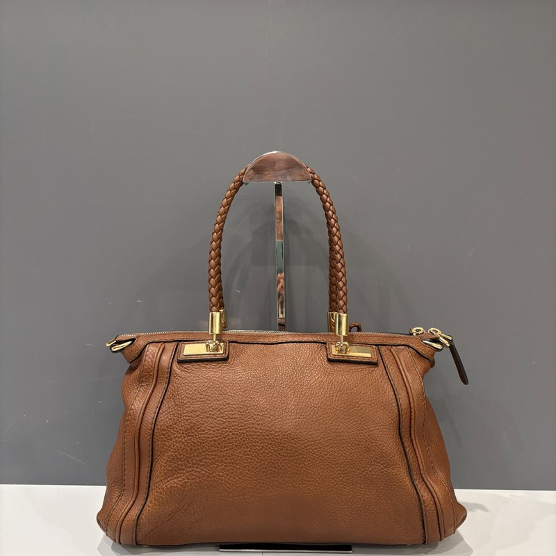 Gucci Bamboo Two Way Bag Brown Grained Calfskin (ym040126i1) gallery