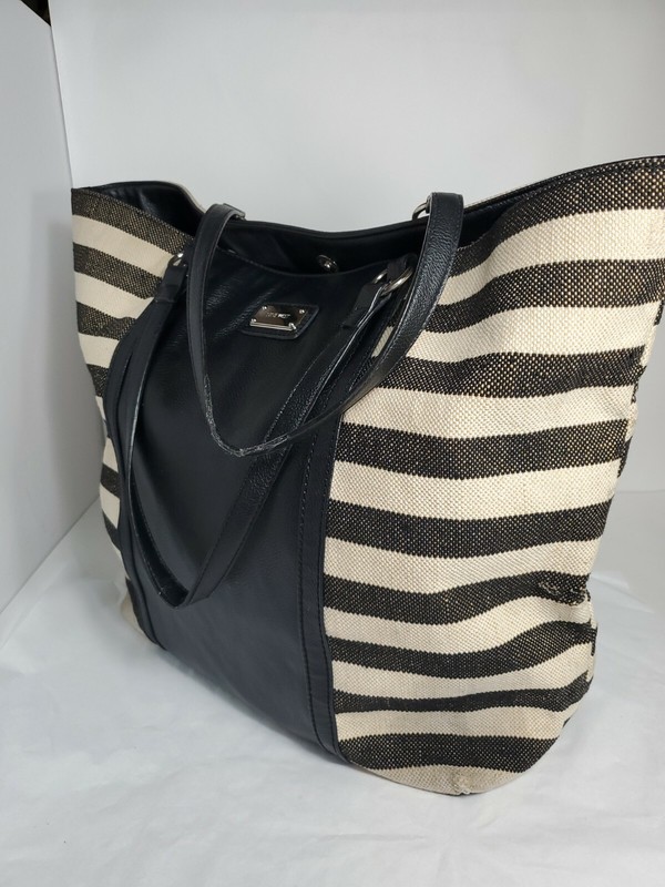 Nine West Extra Large Tote Bag Woman Overfill textile/ man made 14x18x6" gallery
