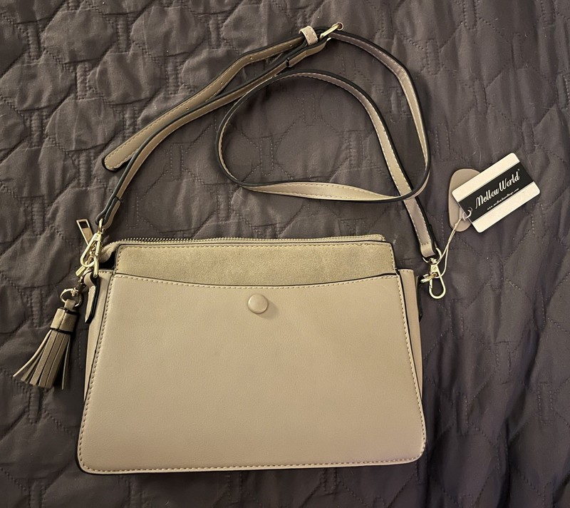 New w/Tags! Mellow World (Sand) Vegan Leather Crossbody With Adjustable Strap