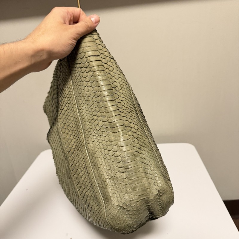 ANTIK BATIK SNAKESKIN Green TOTE Bag gallery