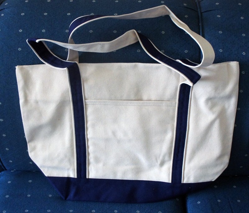 Large and Rugged Canvas Tote Bag with Pocket 19 x 15, Never Used!