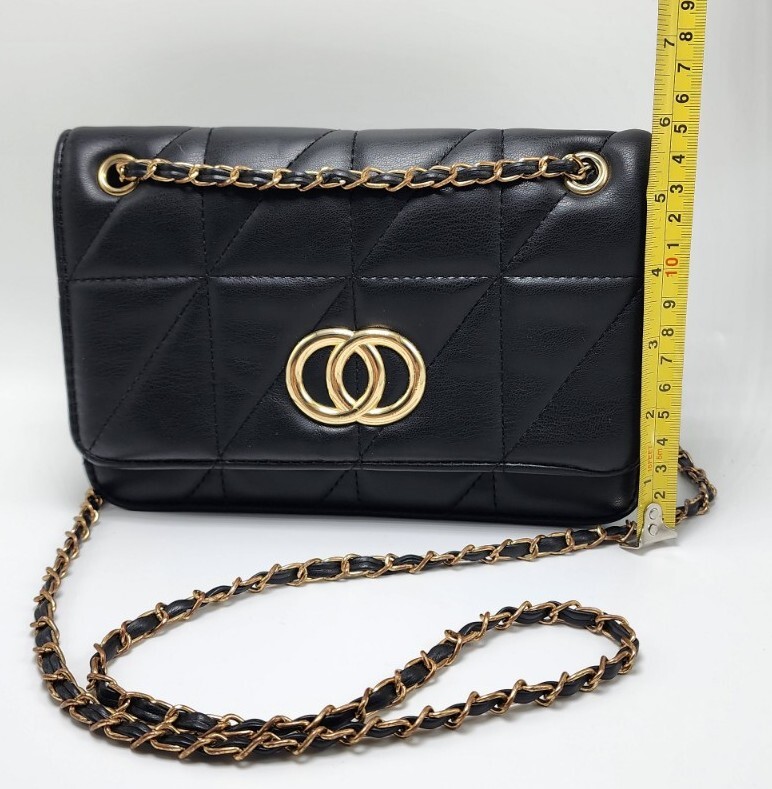 BAM FOREVER Leather Clutch Purse Black Magnetic Snap Quilted Leather Purse Small gallery