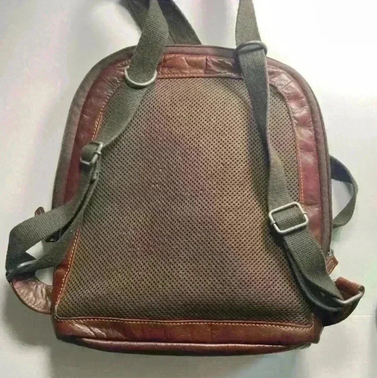 Jack Georges Voyager Small Convertible Backpack Brown Buffalo Leather MSRP $240 gallery