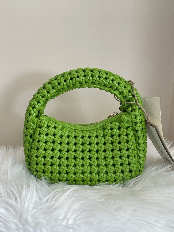 ANTIK KRAFT Small Green Hand Woven Handbag/Purse