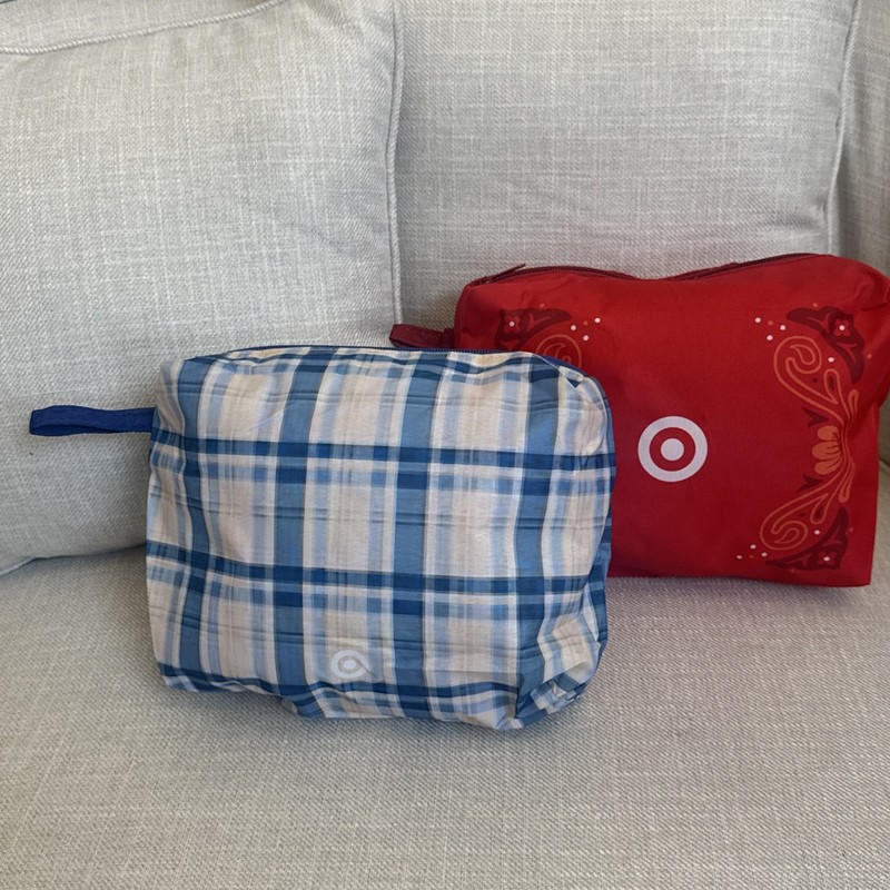 Target Exclusive Summer 2026 Water Resistant Pouches (Set of 2 Bags) Red & Blue