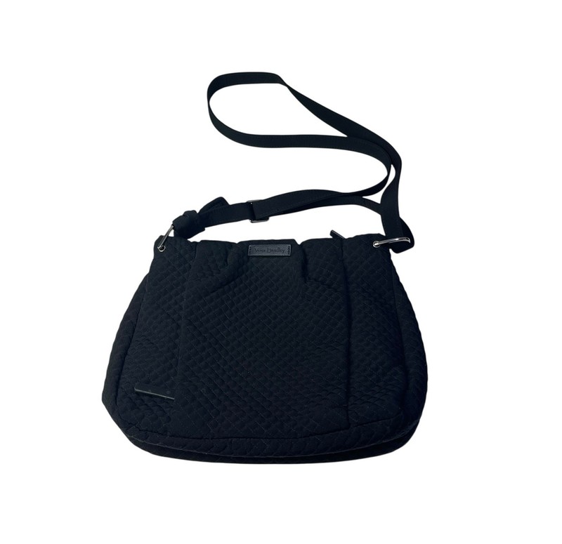 Vera Bradley Black Shoulder Crossbody Purse Black Quilted Soft Shell
