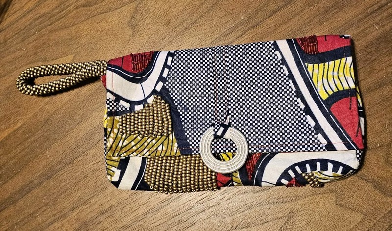 Ankara Goddess Wristlet Clutch Bag African Print Tribal Coin Purse Artist Made