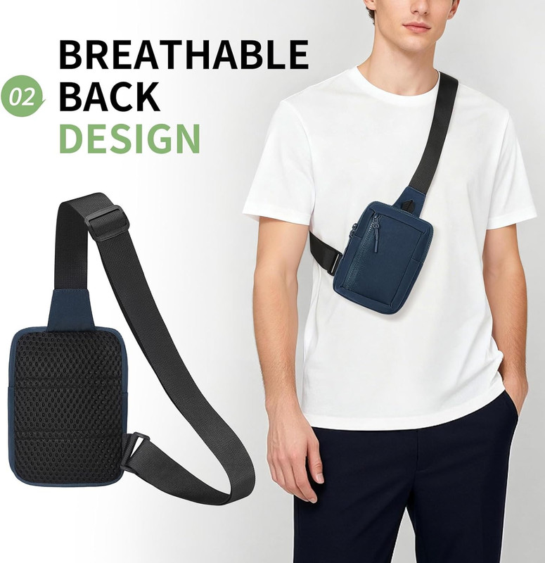 Mini Sling Bag for Men and Women, 7.5 Inch Small anti Theft Crossbody Sling Back gallery
