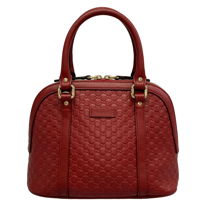 GUCCI Micro Guccissima 449654 Red Leather Handbag