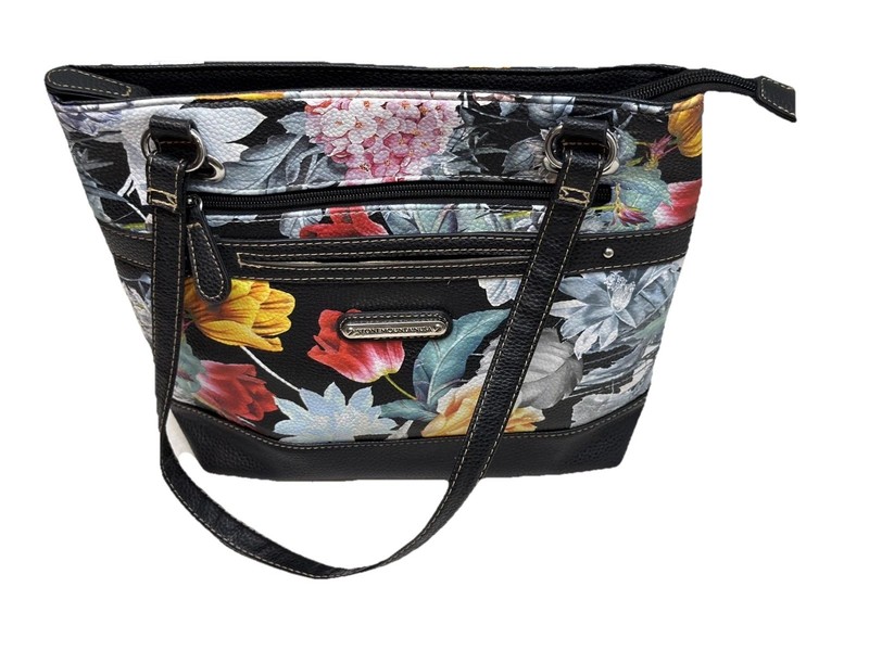 Stone Mountain Floral Multicolor Bonded Pebble Leather & Polyvinyl Shoulder Bag gallery