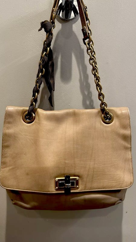 LANVIN HANDBAG Color Semi Dark Tan 9 x 12 x 1 1/2 in 15 in Almost brand New
