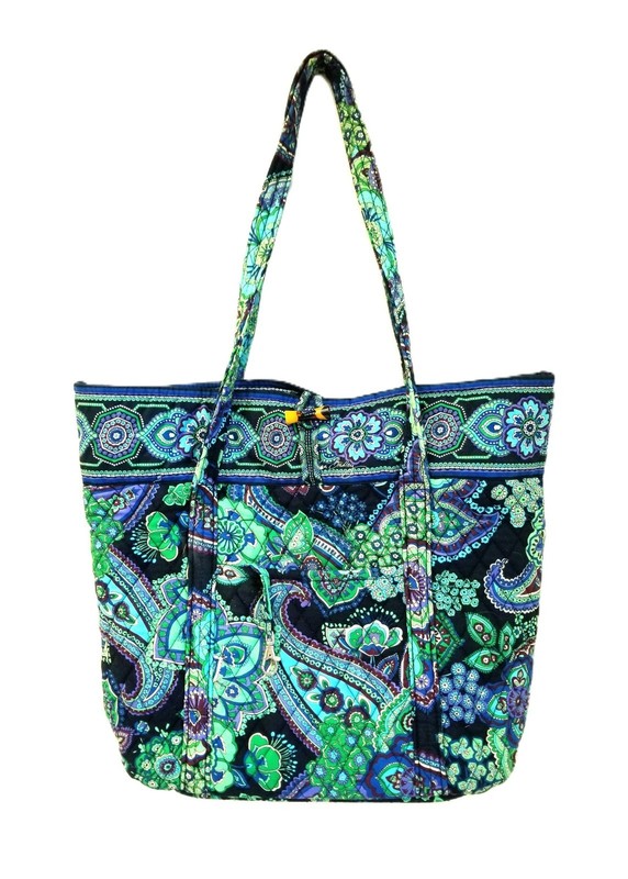 Vera Bradley Quick Draw Bag Rhythm Blues Retired 2011 Bucket Tote NWOT