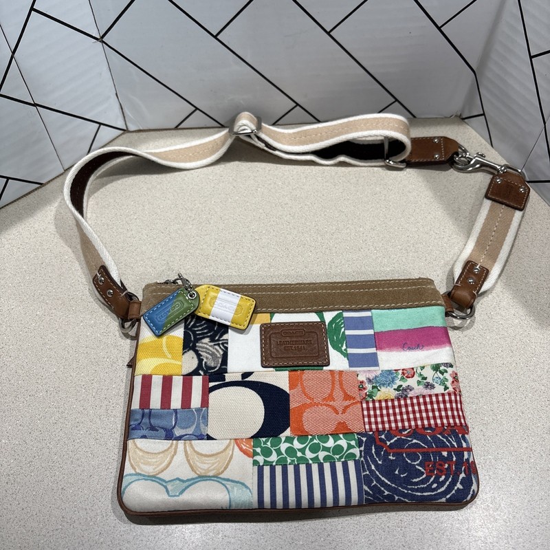 COACH Multicolor Hampton Patchwork Swingpack Crossbody Or Belt Bag Waist Pack