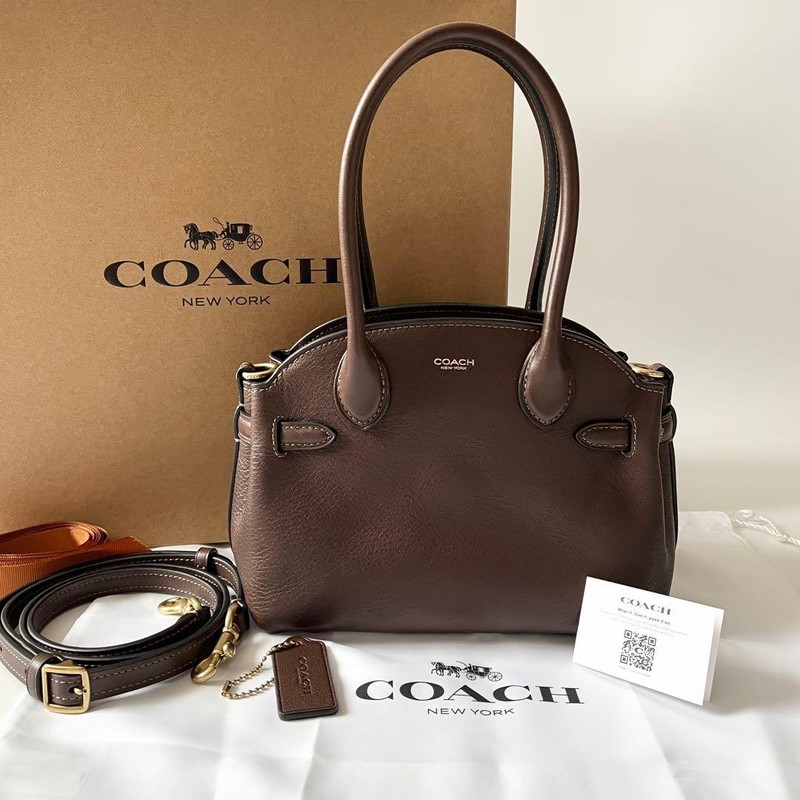 Coach 2way Soft Empire Carry All Bag 21 Leather Maple