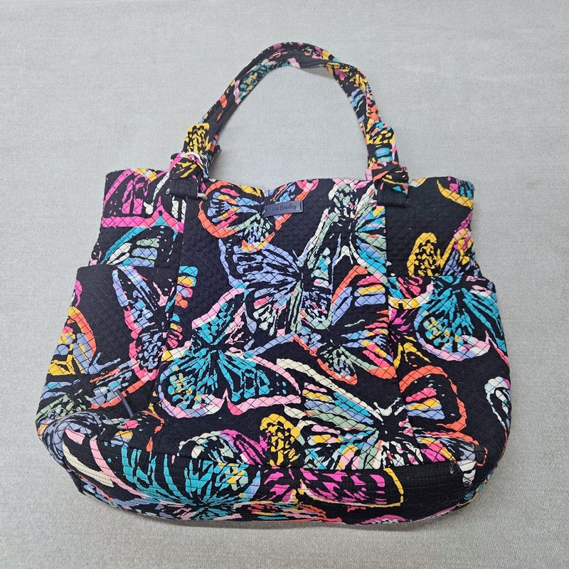 Vera Bradley Hadley Tote Bag Butterfly Flutter RARE Retired Tote Laptop Bag
