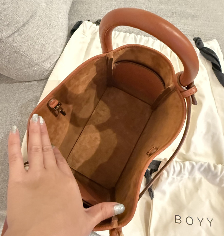 Boyy Lotus 20 Pebble Leather in Paprika With Strap | Excellent Con. Authentic gallery