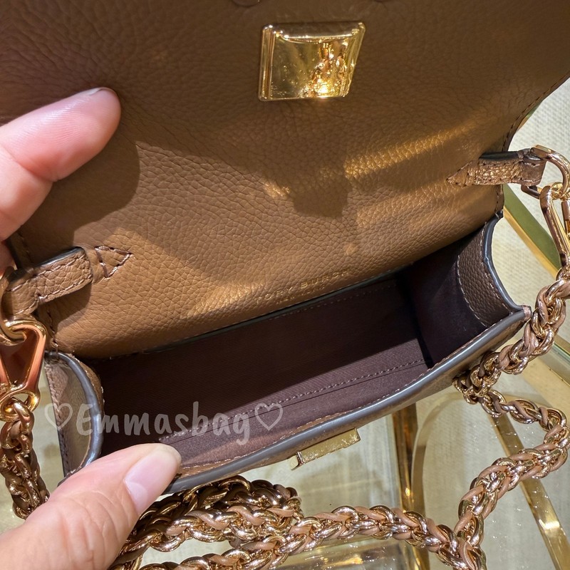 Tory Burch Britten Mini Top Handle Crossbody 175816 Forest Brown $300 gallery