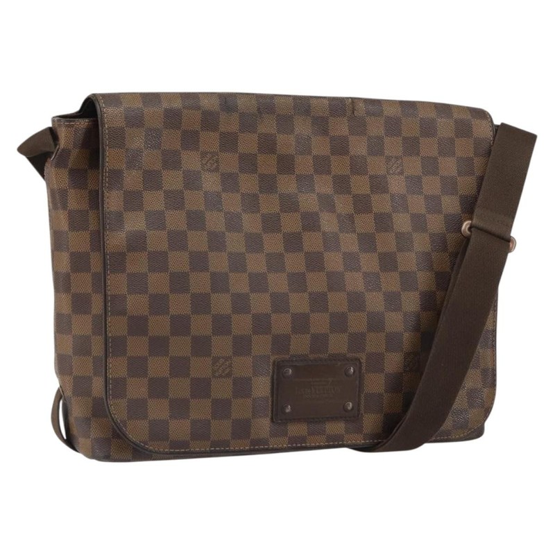 LOUIS VUITTON Damier Ebene Brooklyn MM Shoulder Bag N51211 LV Auth 166096