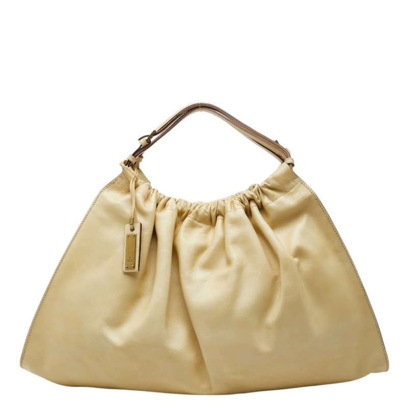 Gucci handbag, drawstring type, 76554, ivory leather, women’s. GZl1i0ce