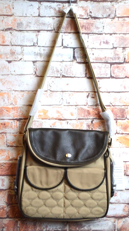 Mosey Life by Baggallini Big Smiler Purse Bag w/Wallet (Sand) Small NEW