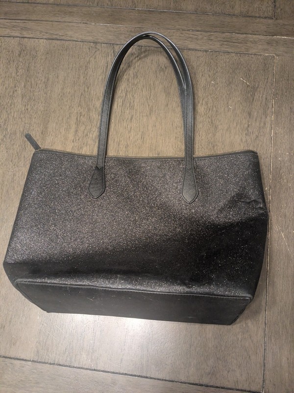 Kate Spade New York "Joeley Lola" Black Glitter Tote gallery