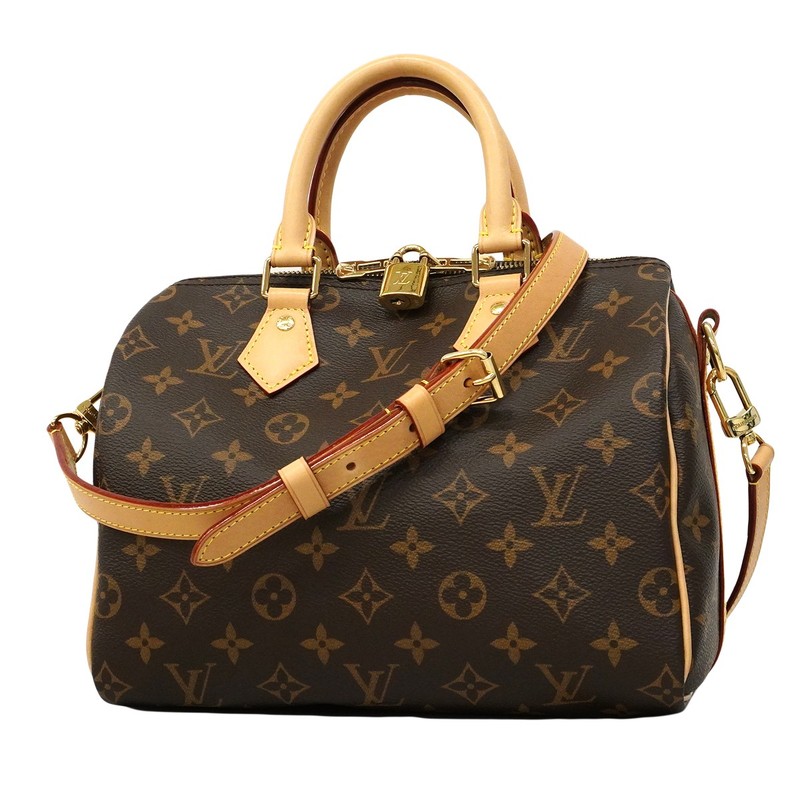 Auth [6ee5671] LOUIS VUITTON Handbag Monogram Speedy Band Riell 25 M46977 Br…