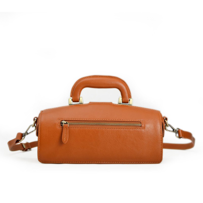 Erivis Genuine Black Leather Women’s Doctor Bag Spacious Interior with Strap gallery