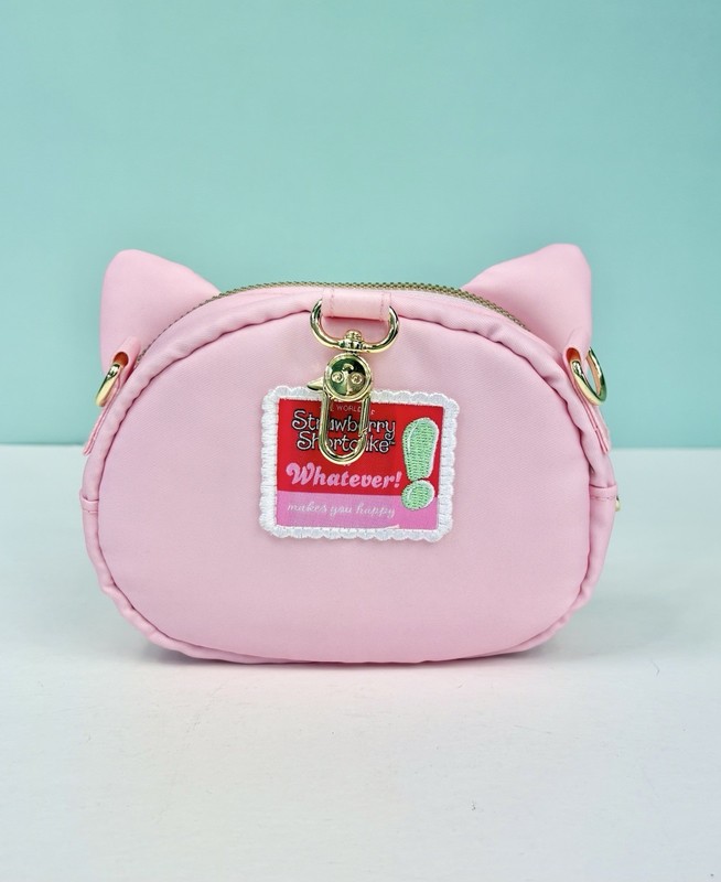 Whatever! Makes You Happy Strawberry Shortcake Custard Plush Coin Bag with Strap gallery