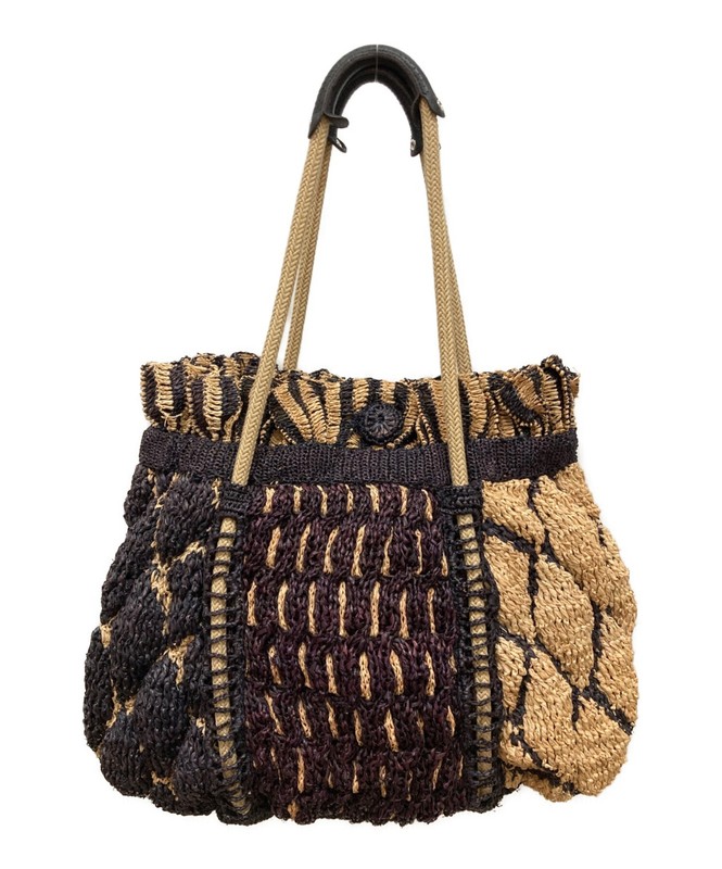 JAMIN PUECH Tote Bag Used 19cm Handle 35cm Height 41cm Width Beige Black